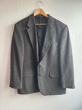 Cricketeer Classic Mens Gray Camel Wool Blazer Suit Jacket 46